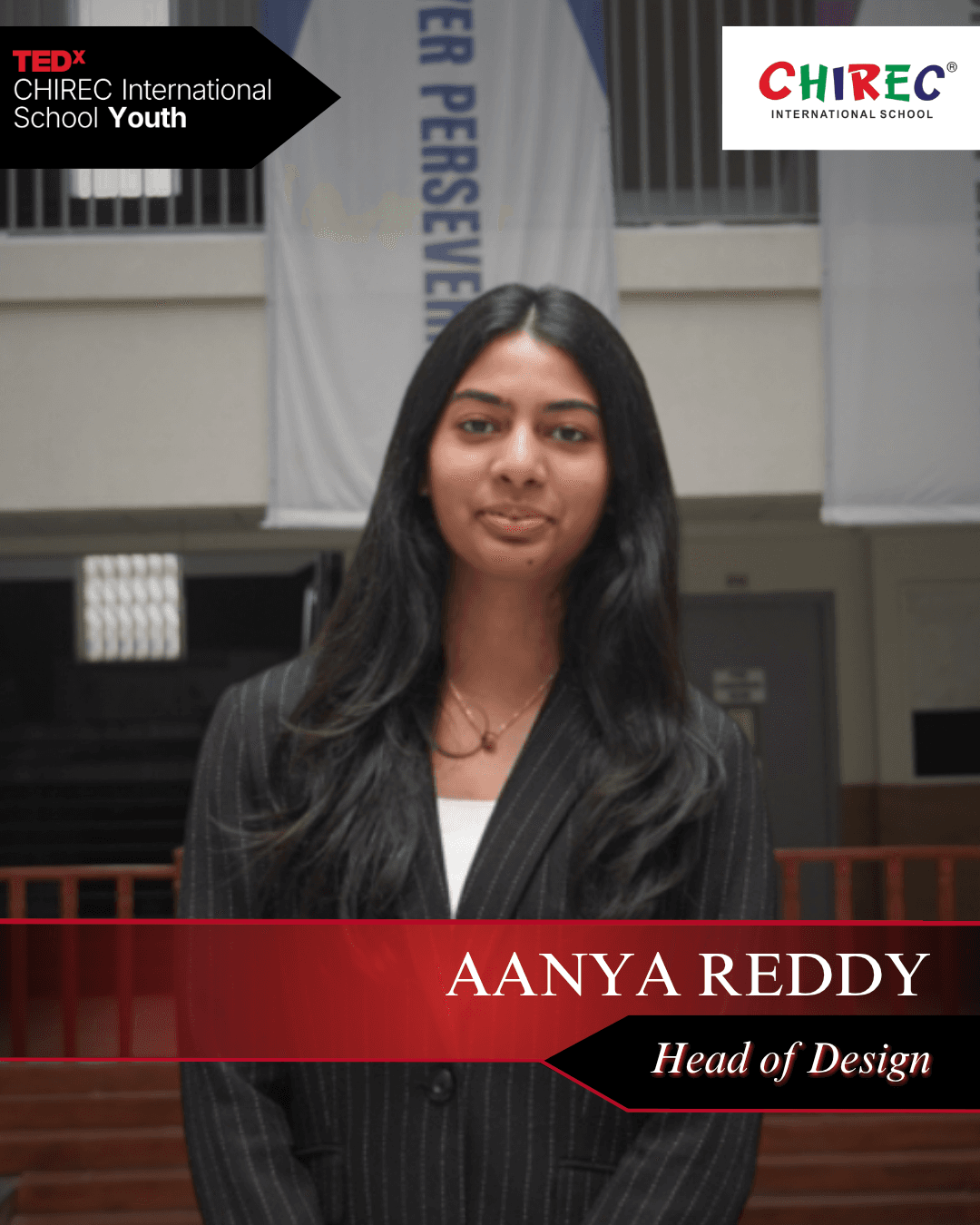 Aanya is a 12th grade CBSE student studying Applied Math, Economics, Business, and Accounts, with plans to pursue business in the future. When she’s not taking a nap, she’s probably trying out a new restaurant - feeding her love for food and all things aesthetic. You can also find her rewatching her favourite sitcoms like Modern Family for the millionth time, hitting the golf course, or listening to Frank Ocean. Aanya is looking forward to using her creativity and eye for detail as the Head of Design to help craft a vibrant and memorable experience for everyone at TEDxCHIREC.
