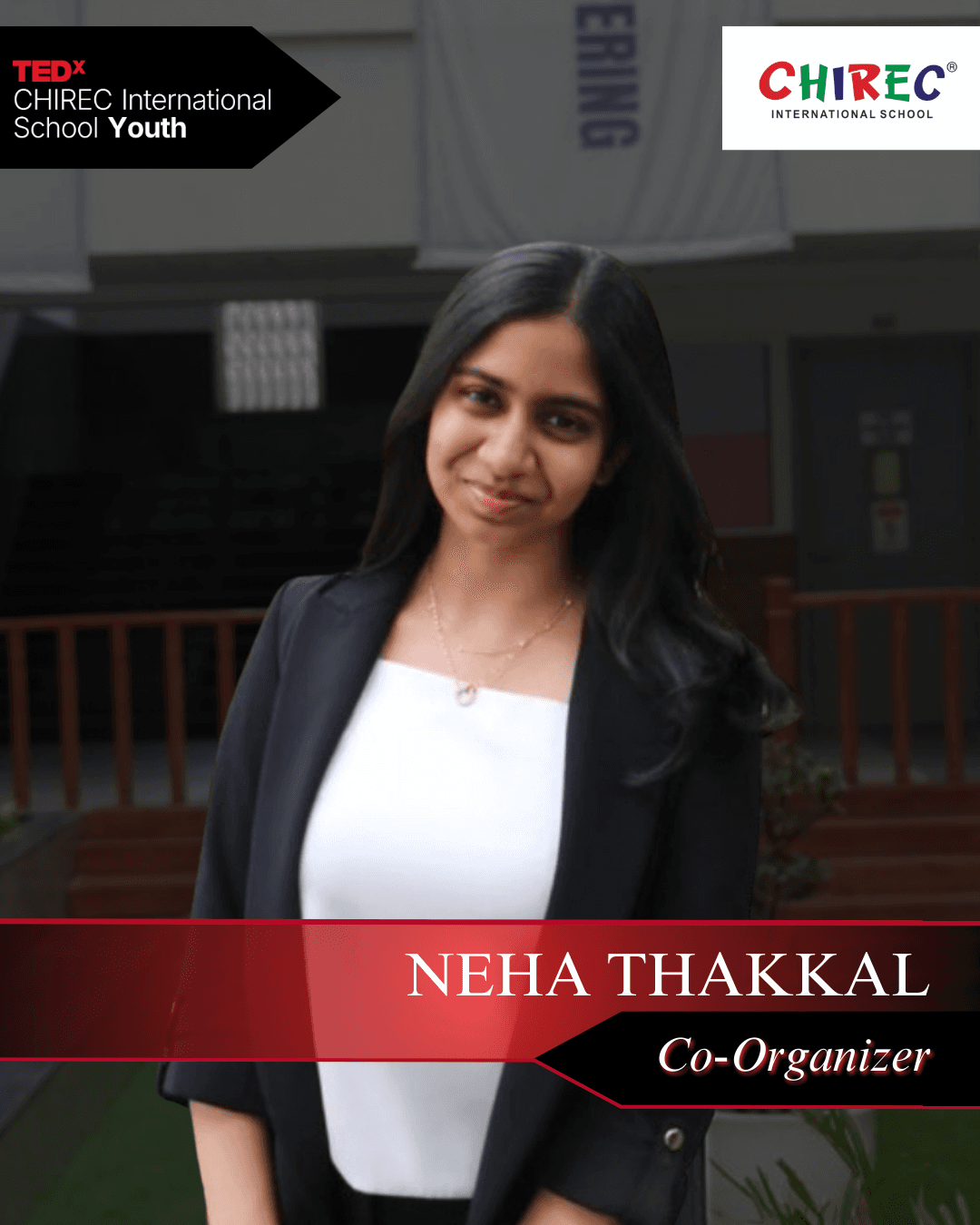 Growing up watching TEDx Talks with her family, Neha was always inspired by the vision behind the platform. Her dream of becoming a TEDx speaker came true in January 2025, and since then, she has been determined to bring that same sense of warmth, community, and storytelling to CHIREC. Passionate about organizing events and collaborating with teams, Neha hopes to create lasting memories for everyone involved. She’s excited to give her all to this event and make it a resounding success!